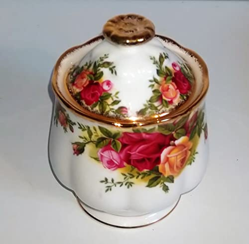 Royal Albert - Sucrier avec couvercle - Original - Old Country Roses - Pot à confiture - Pot à miel Rofu - Action - Kik