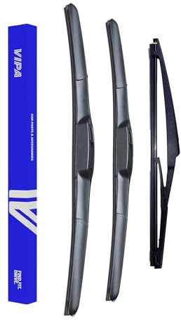 Vipa Car Parts Premium Wiper Blade Set | Fits: Toyota Yaris Cross SUV (Apr 2021 Onwards) | All-Weather Performance | Durable, Streak-Free Windshield Wipers | Easy Installation