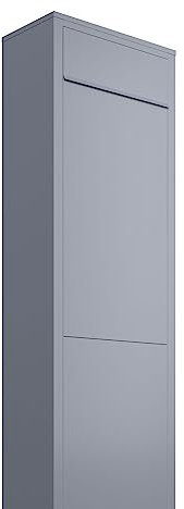 Standbriefkasten Torrent Grau Metallic | rückseitige Entnahme