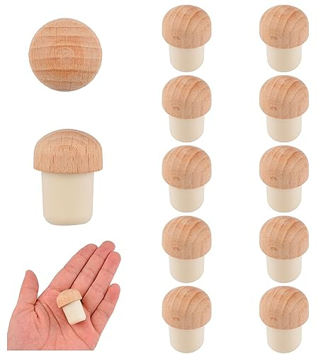 INCREWAY 10pcs T-Shape Wine Cork, T-Plug Wine Corks, T Wood Plugs, High Polymer Wine Stoppers for Wine Bottle Glass Bottle Jar