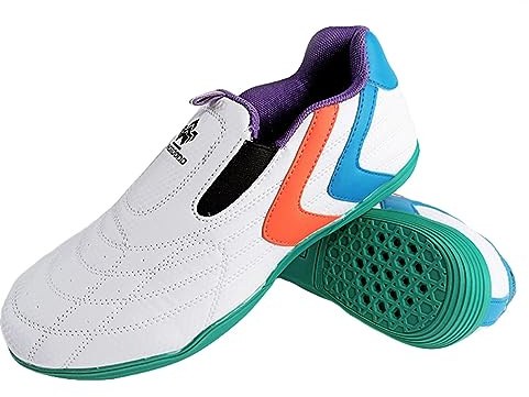 JiuQing Scarpe da Taekwondo da Uomo Scarpe da Allenamento per Arti Marziali per Bambini Slip on Sneaker da Interni con Fondo Morbido A Piedi Nudi,Blu,45 EU
