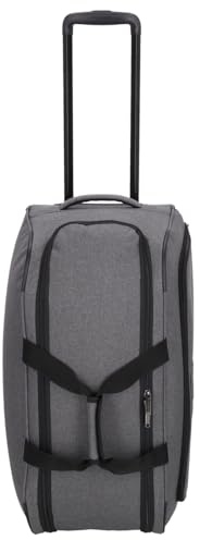 Kenorada Reisetasche SoftLITE Duffle | große Reisetasche | großes Hauptfach | praktische Fächer an den Seiten | Abnehmbarer, längenverstellbarer Schultergurt (grau Melange anthrazit, XL (mit Rollen))