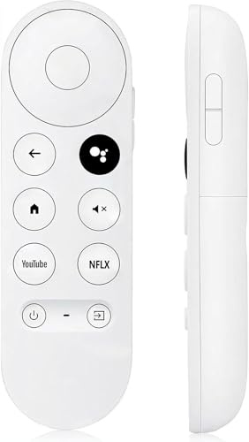Télécommande vocale pour Google Chromecast TV 4K (Snow), télécommande de rechange pour Google Chromecast 4K Snow HD TV G9N9N GA01409-US GA01919-US GA01920-US GA01923-USGA01409-US