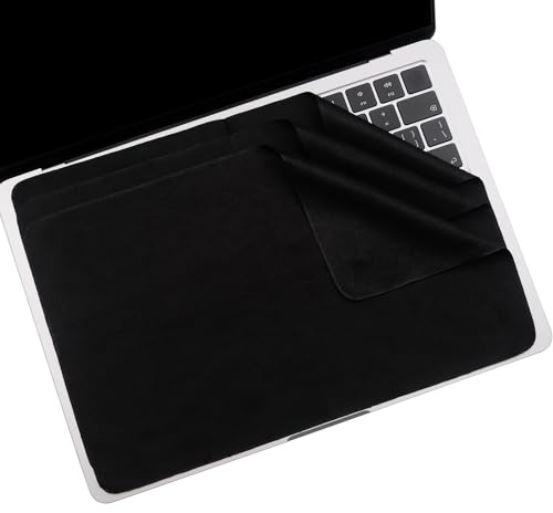 Confezione da 3 panni in microfibra per la pulizia della tastiera da 13 pollici, con protezione per tastiera e impronte dello schermo, compatibile con MacBook Pro/Air 13 e MacBook Pro 14, nero