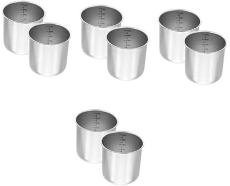 PRETYZOOM 8piezas Taza Medidora De Arroz Inoxidable De Medidor De Especias y Capacidad Para Cocinas Domésticas y Preparación De Comidas