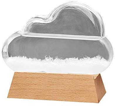 Storm Glass Weather Station,Cloud Glass Weather Forecaster Barometer Weather Forecast Bottle Weather Predictor, Creative Desktop Decorative- Unique Gifts for Mother Women Men