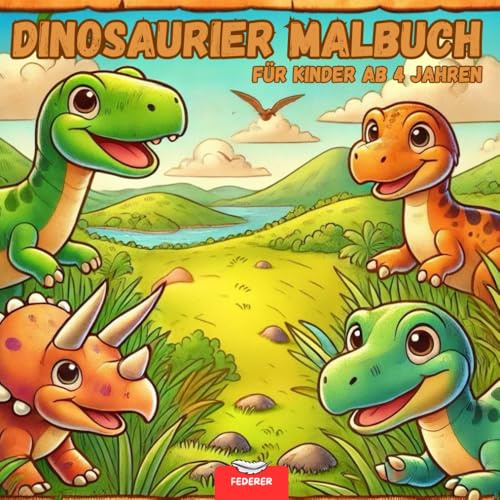 Dinosaurier Malbuch für Kinder ab 4 Jahren – Abenteuer mit jedem Stiftstrich!