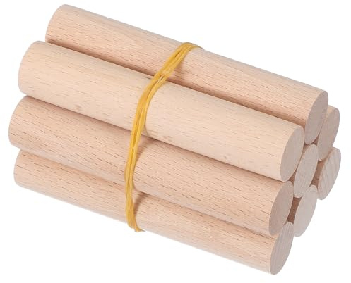 PATIKIL 8 Pcs 3/4 x 4 Inch Tige En Bois Projets DIY Couleur Naturelle | Goujons En Bois Brut, Bâtons Ronds En Bois Prédécoupés, Décoration Maison