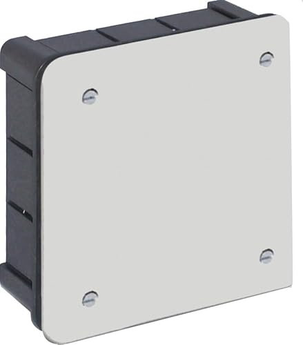 Boîte à encastrer 150 x 150 mm avec couvercle et vis, parfaite pour installations électriques et télécommunications. Idéal pour les projets d'entretien et de rénovation.