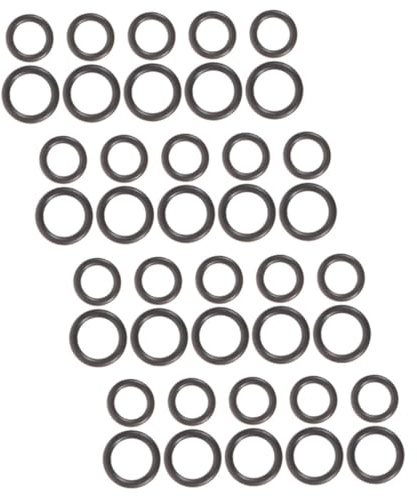 ibasenice Kit Surtido De 40 Juntas Tóricas De Goma para Hidrolavadora Móvil, Anillos De Sellado 1/4 y 3/8 Pulg, Conexión Rápida, Alta Presión, Repuesto De Sellado Hidráulico