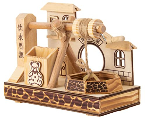 Toddmomy Modèle Miniature de Puit Bois Décoration de Bureau et Maison Artisanat pour Accessoire de Décor de Bureau et Élégant