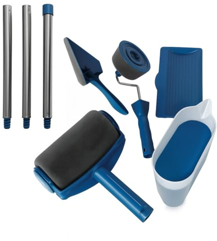 Rodillo Pintura Antigoteo Profesional Con Depósito Recargable 3 Acoples Incluidos Apto Para Techo Paredes Techos Sin Goteo Ni Manchas Mango Ergonómico Lavable Fácil Llenado Kit Pintor WT195