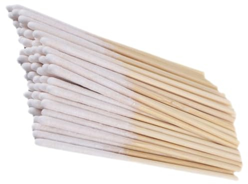MUCKLILY Bastoncini di Cotone Monouso e Bastoncini in Bambù 60 Pezzi Cotone Morbido Accessori di Bellezza per Applicazione e Pulizia Personale per Uso Quotidiano