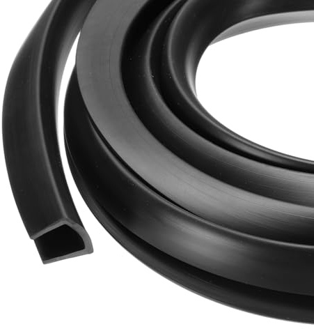 PATIKIL Rubber Edge Trim, 6.6ft x 15mm x 17mm U Channel Rubber Guard Seal Strip Protector Fit for 13mm Edge for Car Doors Hatches Sheet Metal Table Corners Steel Plates, Black