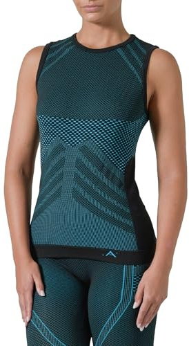 Risalti Maglia Termica Donna Smanicato Energy - Maglia Tecnica Donna Traspirante, Canotta Compressione, Intimo Termico Senza Etichette per Sci, Trekking, Running, Ciclismo - Made in Italy