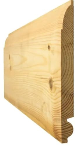 PACK OF 15 (Total 15 Units) - 20.5mm MT Redwood Torus/Ovolo Skirting 25mm x 125mm (act size 20.5mm x 120mm) x 4800mm