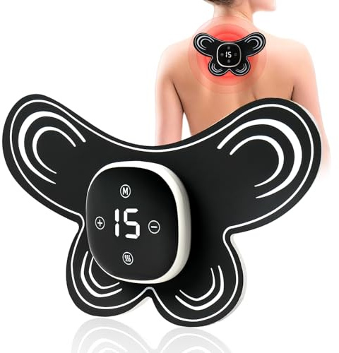 Dispositivo TENS Portatile Senza Fili,Elettrostimolatore Antidolorifico,Funzione Calore Per Alleviare il Dolore,Rilassamento Muscolare e Gestione Del Dolore,Ricaricabile 15 Modalità Per il Trattamento