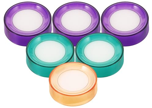 Amosfun Schwammfinger Befeuchter Zufällige Farbe aus Schwamm und Ebonit 6 Stück zum Einfachen Geldzählen und Papierordnen für Kassierer und Büroanwender