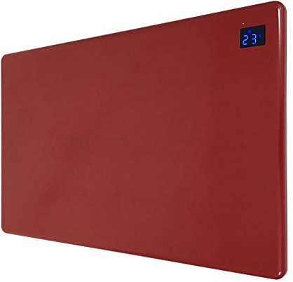 1500w Nova Live R Red Electric Horizontal Panel Heater - 24hr/7 day programming, 1.5KW Convector Heater - 640mm(w) x 400mm(h)