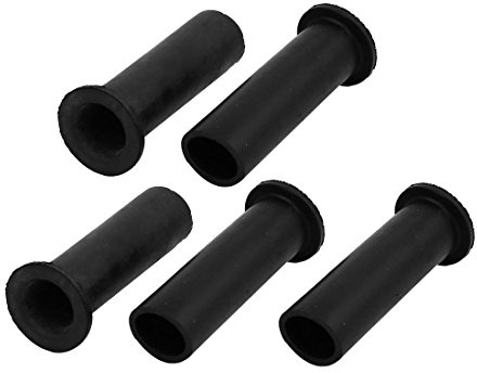 sourcingmap 5 Pcs Rubber Strain Relief Cord Boot Protector Cable Sleeve Hose 50mm Long