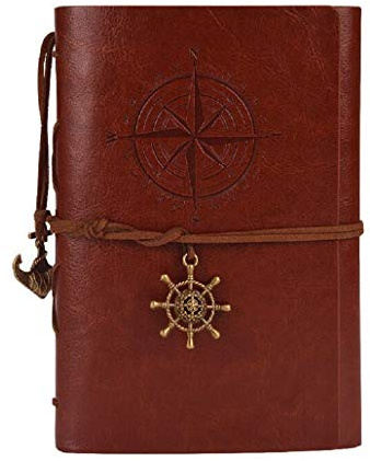 Inception Pro Infinite Diario - Notebook - Pirati - Nautico - Pagine in Bianco - Finta Pelle - Cuoio - Vintage - Colore Marrone