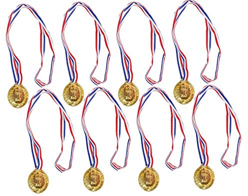 jameitop® 8 X Goldmedaille/Sieger Medaille für Sport/Kindergeburtstag