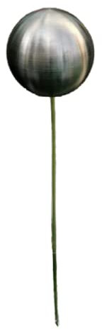 Jürgen Bocker Garten-Ambiente Gartenstecker Rosenkugel 15 cm mit Stab 80 cm aus Edelstahl Schwarz matt gebürstet