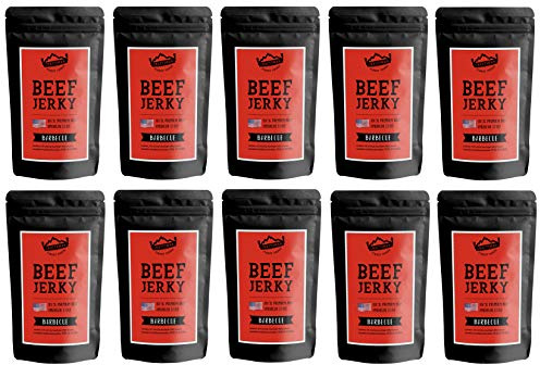 Craftsman Beef Jerky BARBECUE 500 g (10 x 50g) | Trockenfleisch aus Deutschland - Bayern | American Jerky Beef Set | 100% Rindfleisch | BBQ | Premium Meat Snack MADE IN GERMANY