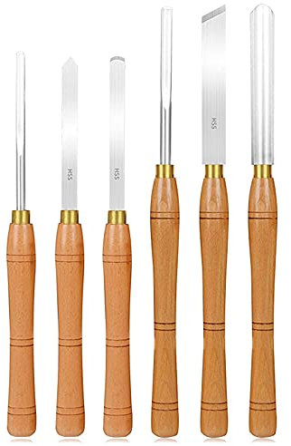Kit De 8 Formones Para Torneado Herramientas De Torno Madera HSS 6 Piezas Para Tornear Madera Gubias Para Tallar Madera Ampliamente Utilizado En Carpintería Tallado En Madera