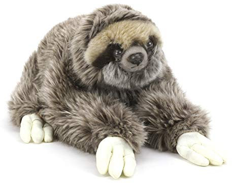 Niedliches Faultier Stofftier Kleinkind Kuscheltier Plüschtier Puppe mit Klettverschlüssen flauschige Plüsch Weihnachten Geburtstagsgeschenke Mädchen Jungen Plüschtier Früherziehung Zubehör 35cm