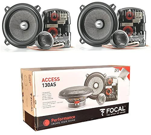 KIT-Set FÜR Focal Access 130AS 1 2-Wege-Kit mit 13 cm 130 mm 5 Durchmesser, 50 Watt RMS 100 Watt Max, 4 Ohm, 90 dB, 2 Tieftöner, 2 Hochtöner, 2 Frequenzweichen, Paar-Kit
