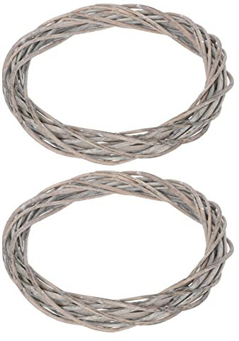 Cabilock 2st Weihnachts-Rattan-Ring Weihnachtskranz Aus Weinreben Rattan Geflochtener Kranzring Weihnachtskranz Selber Machen Traumfänger-Reifen Hölzern Tür Hängt Konservierte
