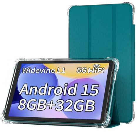 BYANDBY Tableta de 7 pulgadas Android 12.0, 4 GB + 32 GB ROM (1 TB expandido), Quad-Core, WiFi, GMS, cámara dual, educativo, juegos (verde)