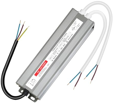 12 V 150 W, Transformador 220v a 12v 150w, Transformador LED 12v 12.5A | Fuente Alimentacion 12V Constante, IP67 Impermeable, para bombillas y tiras LED MR16 GU5.3 MR11 G4, Sin ruido/sin parpadeo