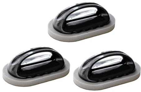 SOLUSTRE 3stücke Scheuerschwämme Haushalts-schmirgelschwämme Praktischer Topfschrubber Griff-karborundschwamm Wohnaccessoire Für Pfannen Schüsseln Tassen Küche