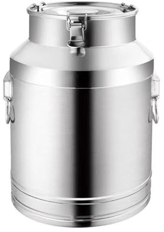 In Acciaio Inox Lattina Di Latte, 5-100L Caraffa Per Il Latte Secchio Per Il Latte Secchio Per Vino Bidone Per Olio Con Coperchio Sigillato E Fibbia Di Chiusura Per Contenitore Di Liquidi,5L