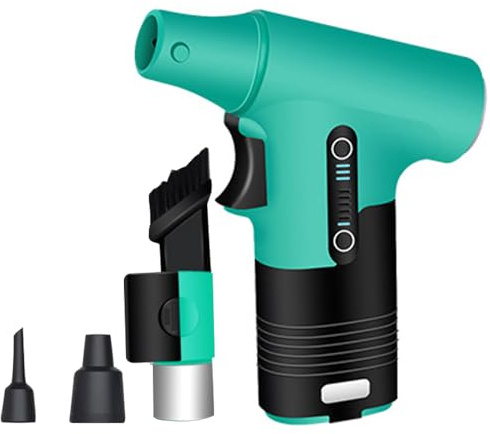 Mulcort Handheld Brushless Motor Jet Fan 120,000RPM Turbofan High Power Dust Blower Compressed Air Duster Keyboard Cleaning Tool with Type-C Charging Interface (Blue)