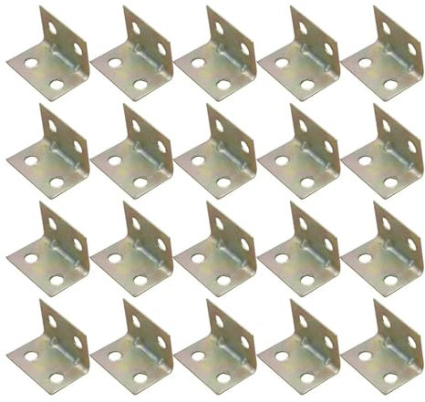 AQXYWUIO 20PCS 90 Grad Winkel Eckwinkel Schrank Edelstahl Eckstrebe Verschluss Wandhalterungen Sofa Feste Möbelbeschläge