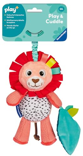 Ravensburger Play+ Shake & Rattle Lion - Baby Toys 0- months - Sensory Toys for Babies with Handy Clip