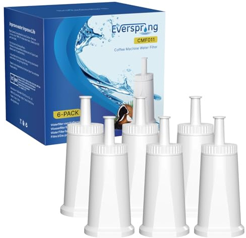 EVERSPRING Wasserfilter Kaffeevollautomat für Sage Barista SES008 SES810 SES880 SES920 SES980 SES990 Kaffeevollautomaten,NSF-zertifizierter,6 stück
