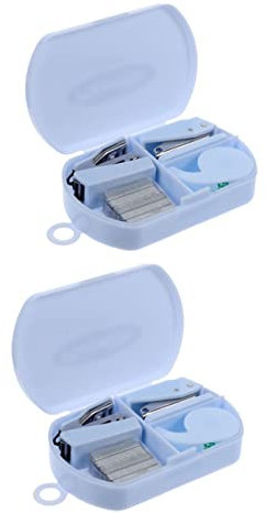 HOODANCOS 2sätze Multi-funktions Cutter Kit Für -projekte Handliche Klebebandspender-box Mit Heftgerät Und Lochstanzer Für Scrapbooking Und Bastelarbeiten