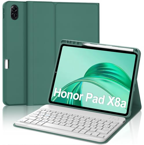 WINCHKING Coque Clavier pour Honor Pad X8a/Honor Pad X8b 11 Pouces | AZERTY Français Bluetooth sans Fil Détachable Étui Clavier pour Tablette Honor Pad x8a avec Rangement de Stylet, Bleu foncé