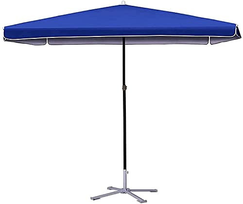 CCKUYT Ombrelloni Ombrellone Blu Rettangolare da Esterno Patio Mercato Ombrellone, per Balcone Tavolo Terrazza Giardino Ponte Cortile Ombra, ombrellone 250cm × 250cm
