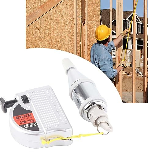 Aumotop Automatisches Magnetisches Vertikales Senklot-Messwerkzeug mit Hochwertigem Nylonfaden für Holz- und Mauerwerkswände, Einstellbarer Bereich, Starker Magnet – Bauwerkzeug für Bauherren und