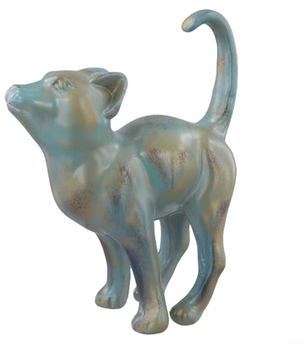 Adorable chat papillon décoratif pour la maison et le jardin – Statue de pelouse en résine pour intérieur et extérieur, cour, balcon, étang – 20 x 12,5 x 11 cm (sans papillons)
