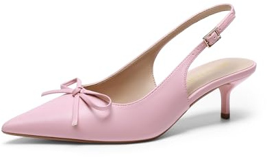 DREAM PAIRS Scarpe Slingback Tacco Basso Donna,Rosa,38.5