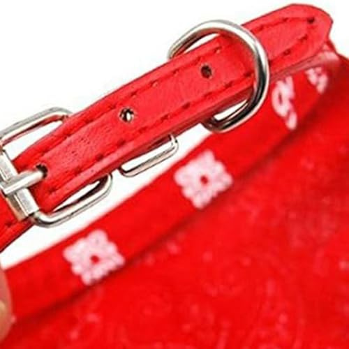 QUXVUIS Hundehalstuch, Halstuch, langlebig, stilvoll, verstellbare Schnallen, mehrere Größen erhältlich, Bandana, Hundehalsband, Hundehalstücher, rot M