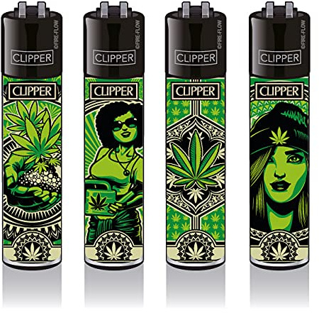 Clipper® Feuerzeuge - Grass Art #2-4er Set