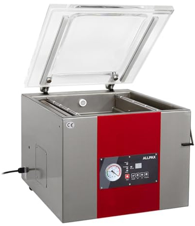 Vakuumiergerät KV 415-2 Schweißbalken - Vakuumpumpe: 20 m³/h - Vakuum: 99% - Kammerabmessung (BxLxH): 450 x 290 x 140 mm