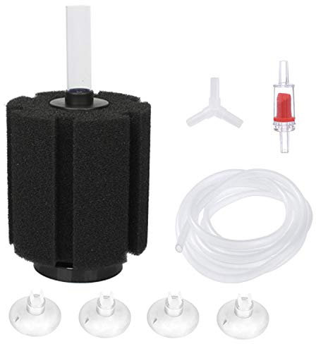 ALEGI Aquarium Bio Sponge Filter Kit with Air Tubing, Suction Cups, Check Valves for 55 Gallon Breeding Fry Betta Shrimp Fish Tank